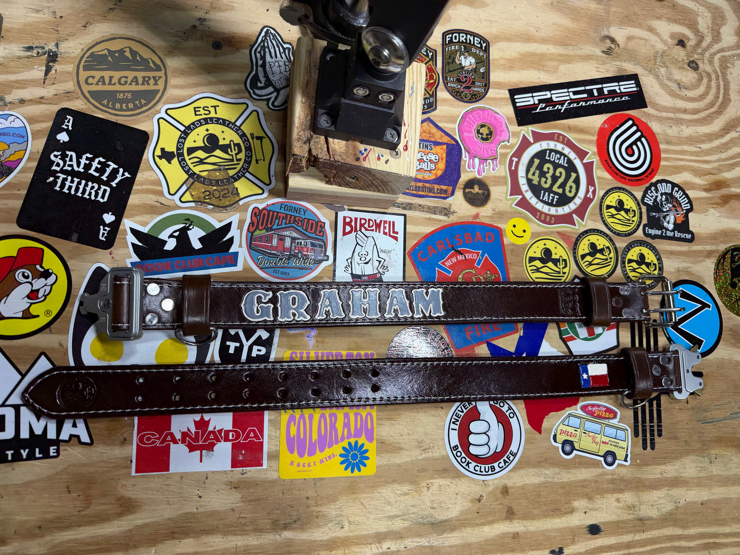 1.5” Leather Bunker/Truck Belt