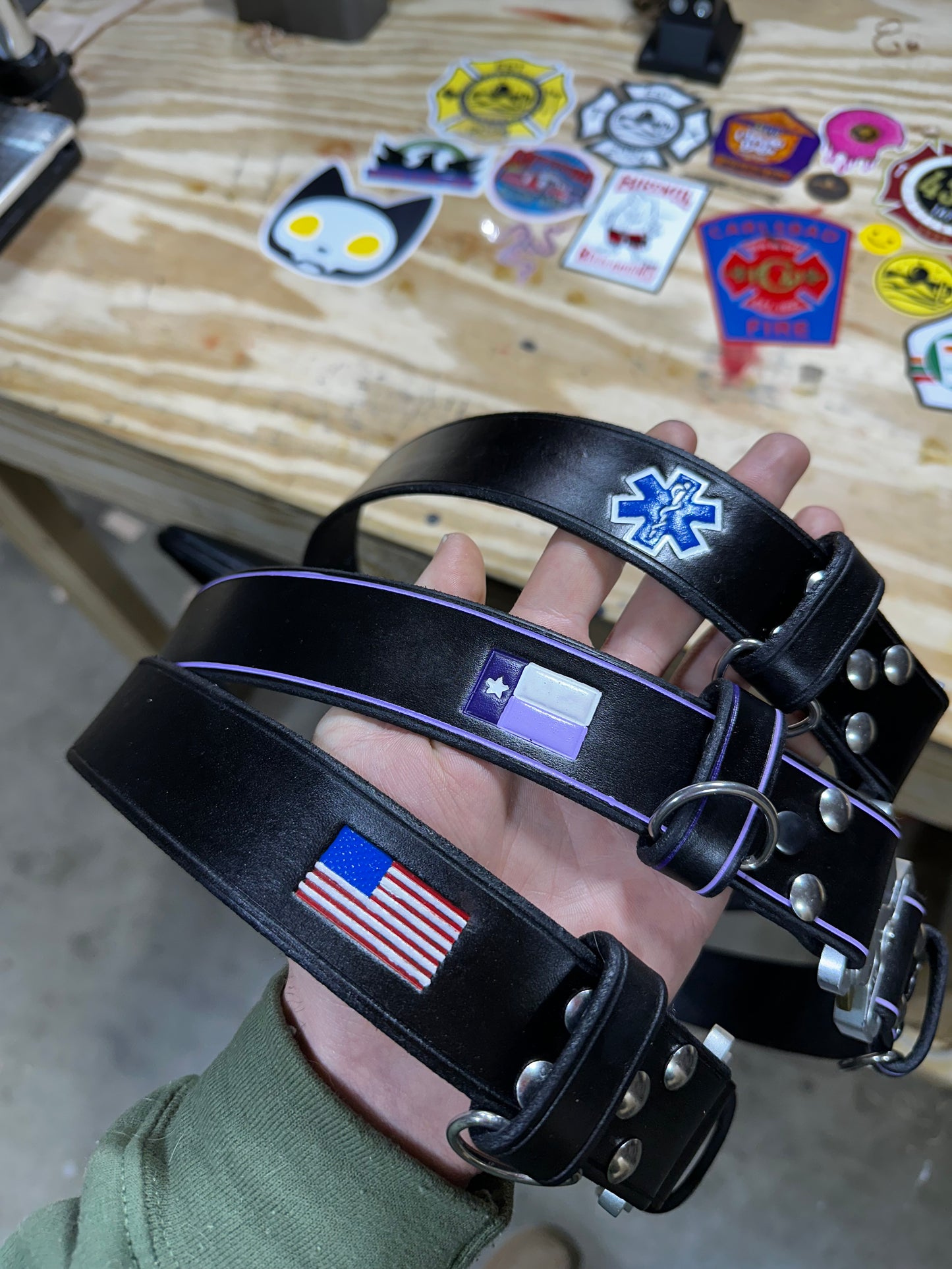 1.5” Leather Bunker/Truck Belt