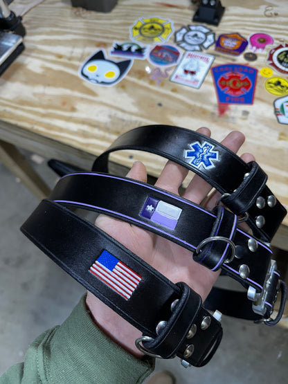 1.5” Leather Bunker/Truck Belt