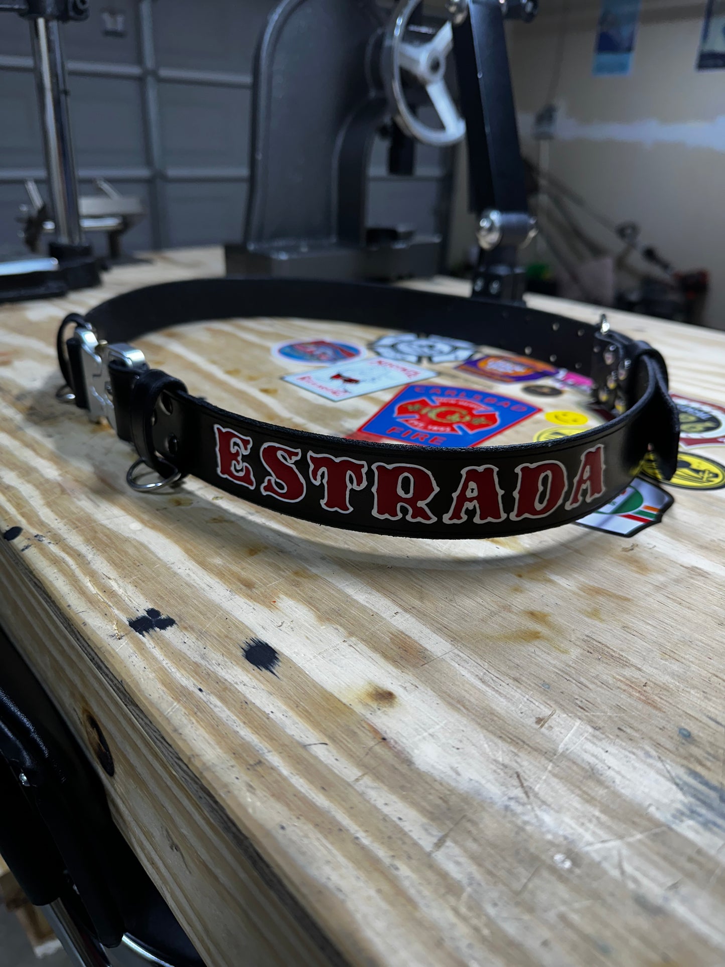 1.5” Leather Bunker/Truck Belt