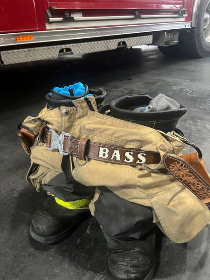 1.5” Leather Bunker/Truck Belt