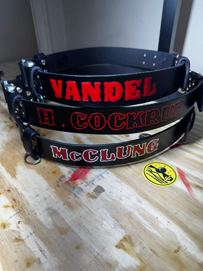 1.5” Leather Bunker/Truck Belt