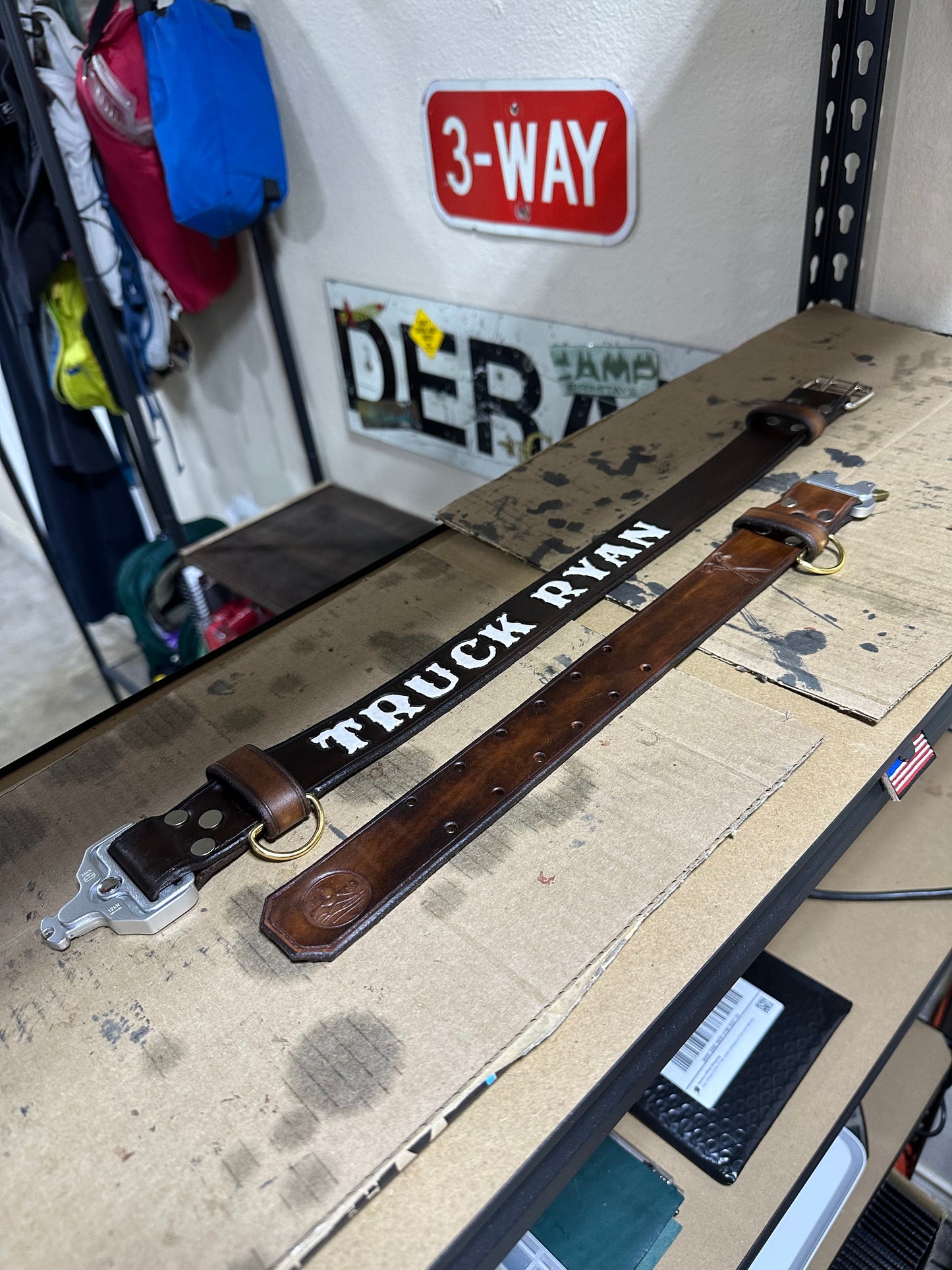 1.5” Leather Bunker/Truck Belt