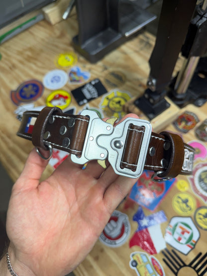 1.5” Leather Bunker/Truck Belt