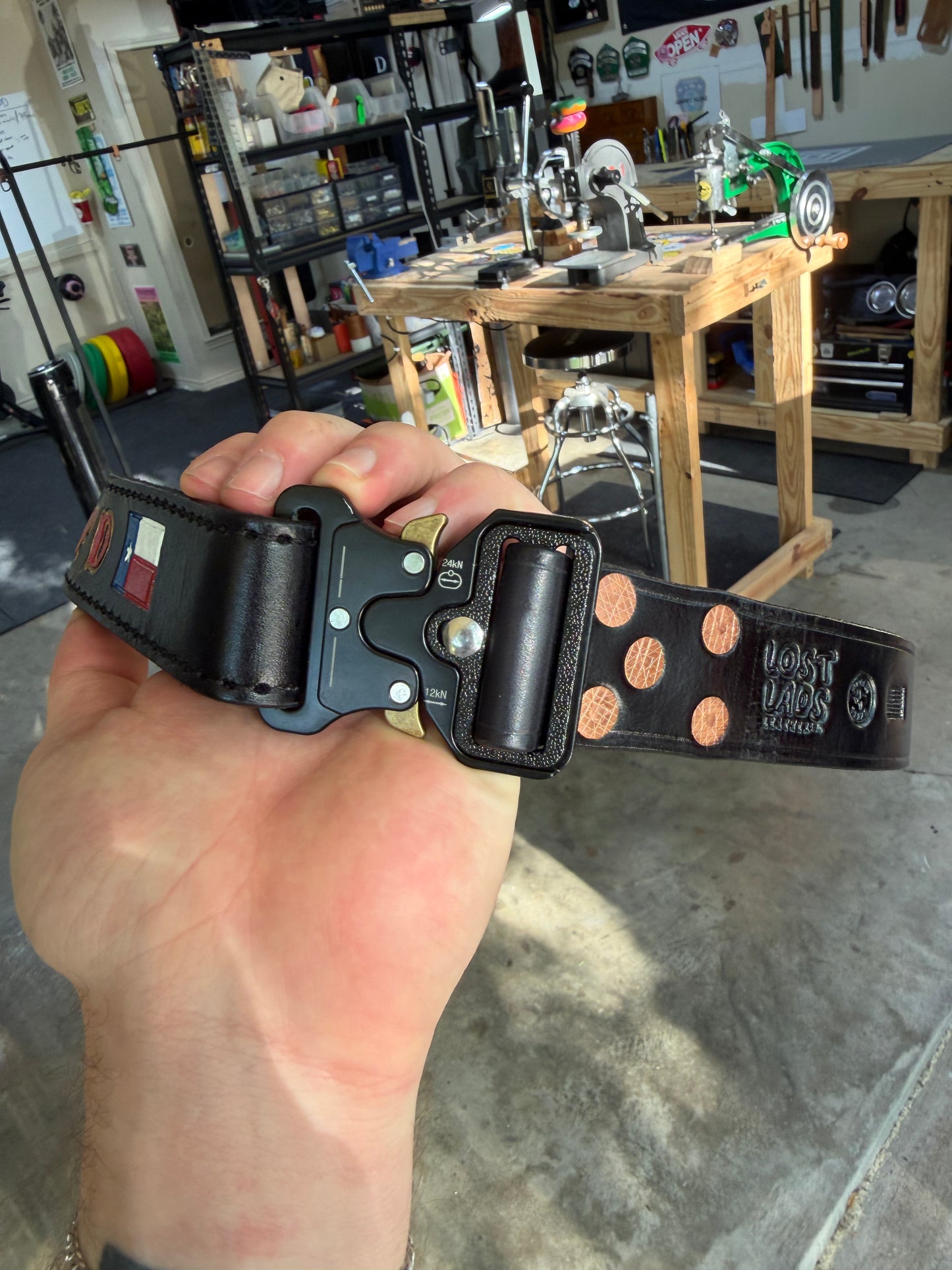 Tac-Buckle Leather Duty Belt