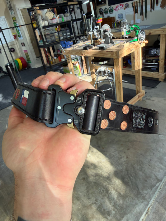 Tac-Buckle Leather Duty Belt